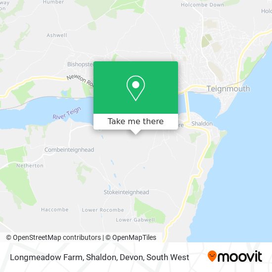 Longmeadow Farm, Shaldon, Devon map