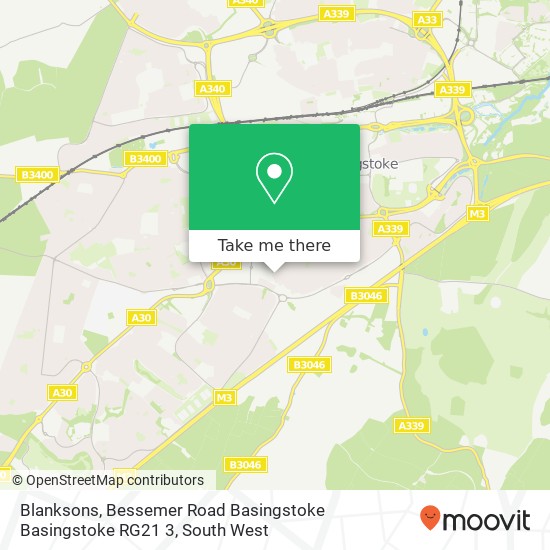 Blanksons, Bessemer Road Basingstoke Basingstoke RG21 3 map