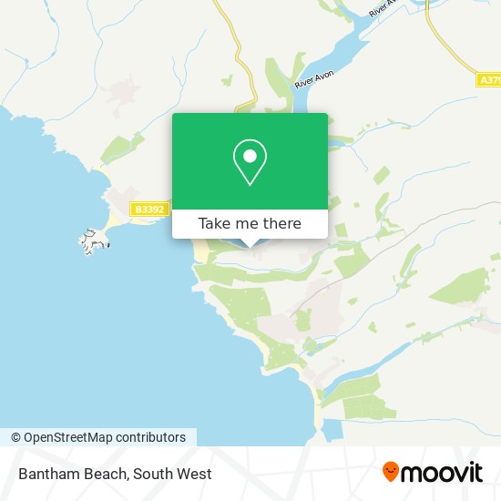 Bantham Beach map