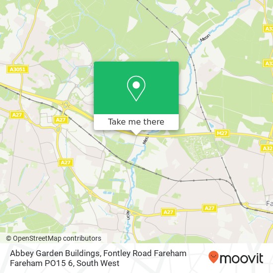 Abbey Garden Buildings, Fontley Road Fareham Fareham PO15 6 map