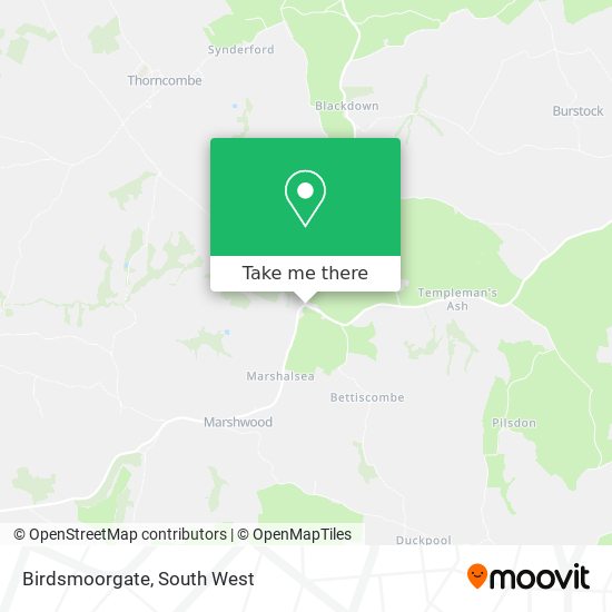 Birdsmoorgate map