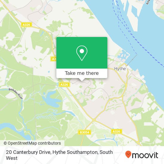 20 Canterbury Drive, Hythe Southampton map