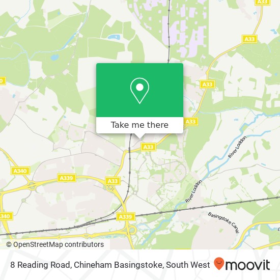 8 Reading Road, Chineham Basingstoke map