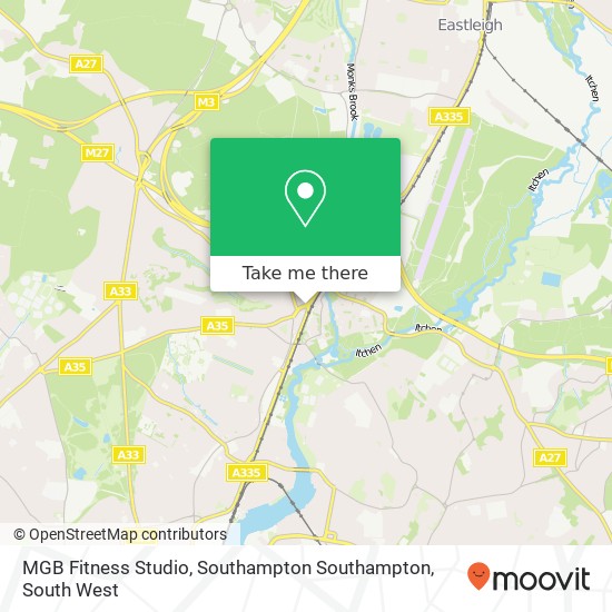 MGB Fitness Studio, Southampton Southampton map