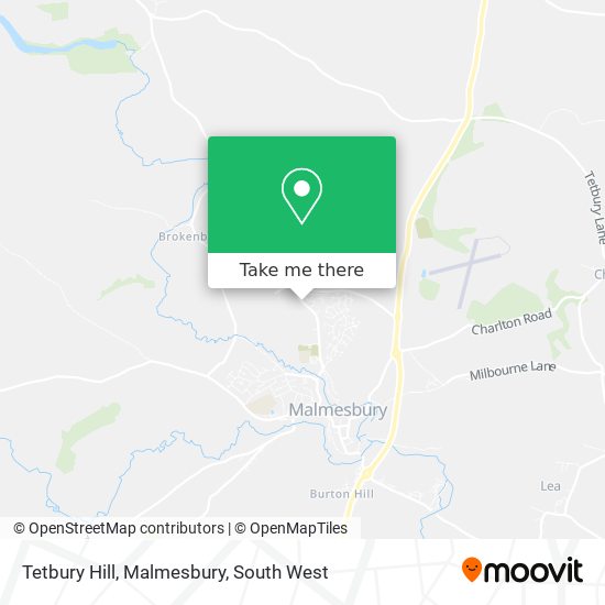 Tetbury Hill, Malmesbury map