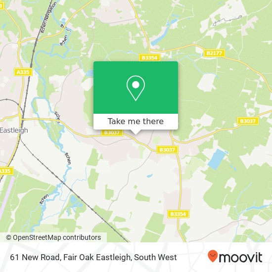 61 New Road, Fair Oak Eastleigh map