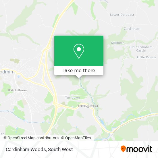 Cardinham Woods map