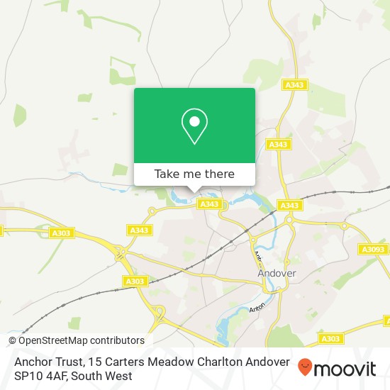 Anchor Trust, 15 Carters Meadow Charlton Andover SP10 4AF map