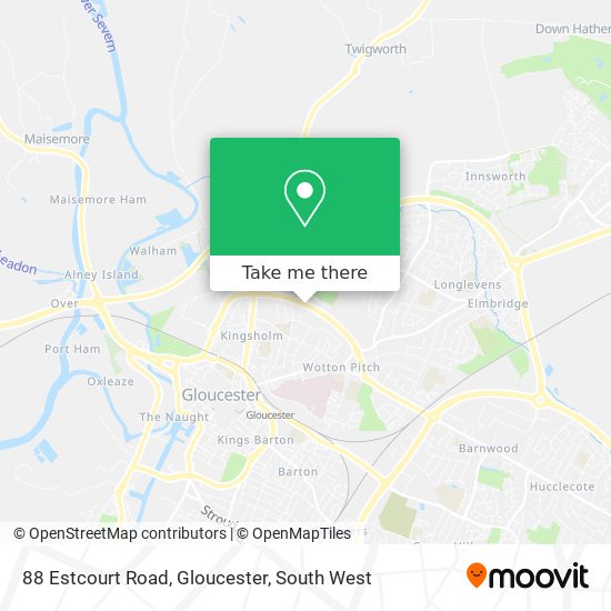 88 Estcourt Road, Gloucester map