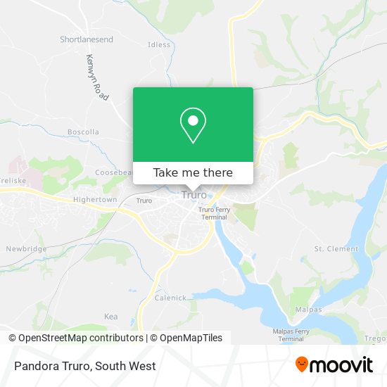 Pandora Truro map