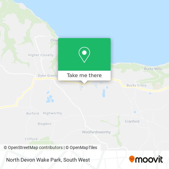 North Devon Wake Park map