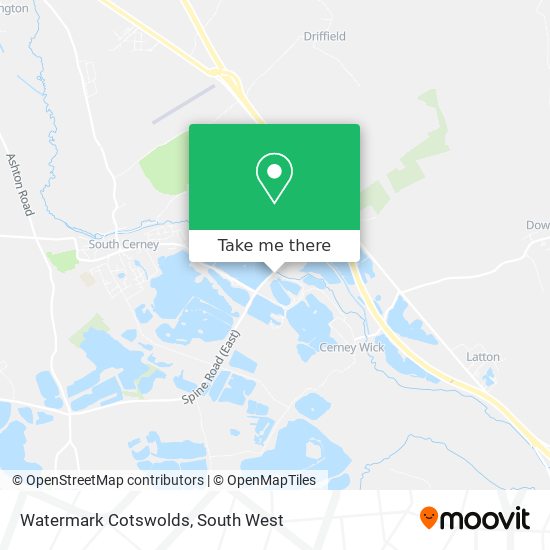 Watermark Cotswolds map