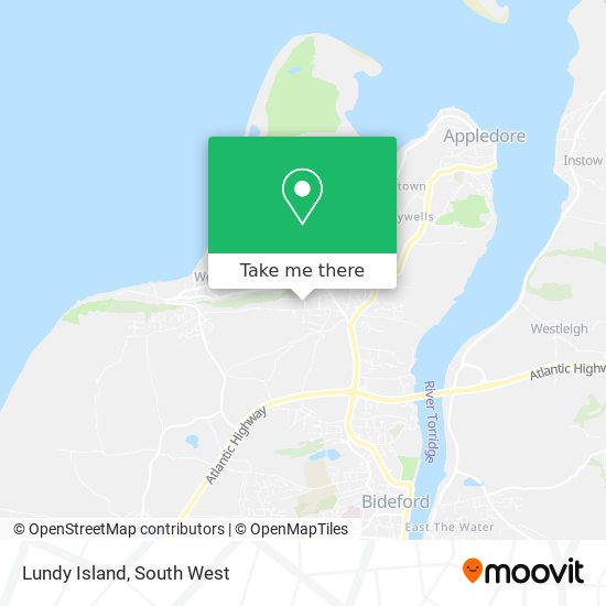 Lundy Island map