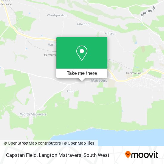 Capstan Field, Langton Matravers map