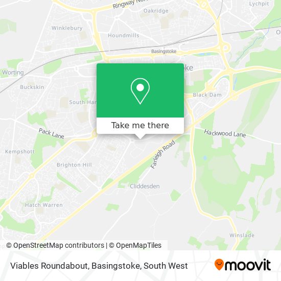 Viables Roundabout, Basingstoke map