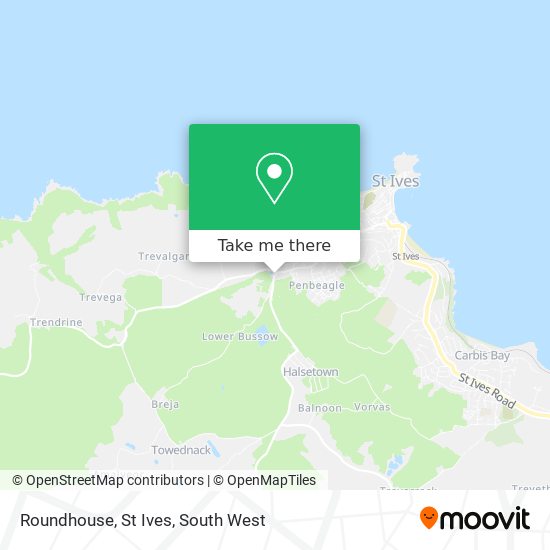 Roundhouse, St Ives map