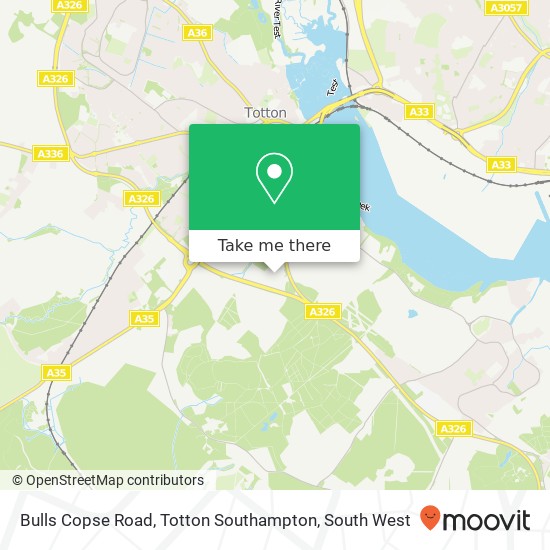 Bulls Copse Road, Totton Southampton map