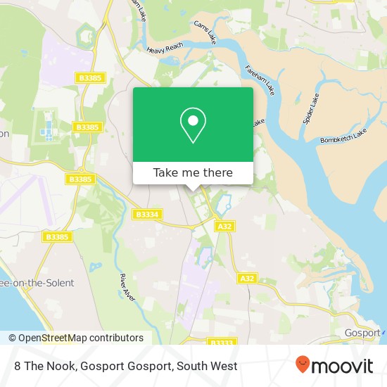 8 The Nook, Gosport Gosport map