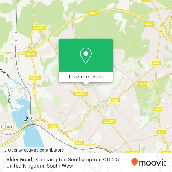 Alder Road, Southampton Southampton SO16 5 United Kingdom map