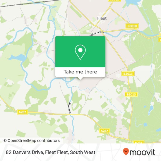 82 Danvers Drive, Fleet Fleet map