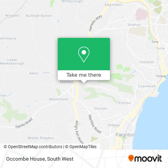 Occombe House map