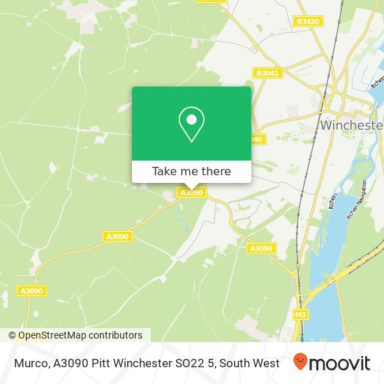 Murco, A3090 Pitt Winchester SO22 5 map
