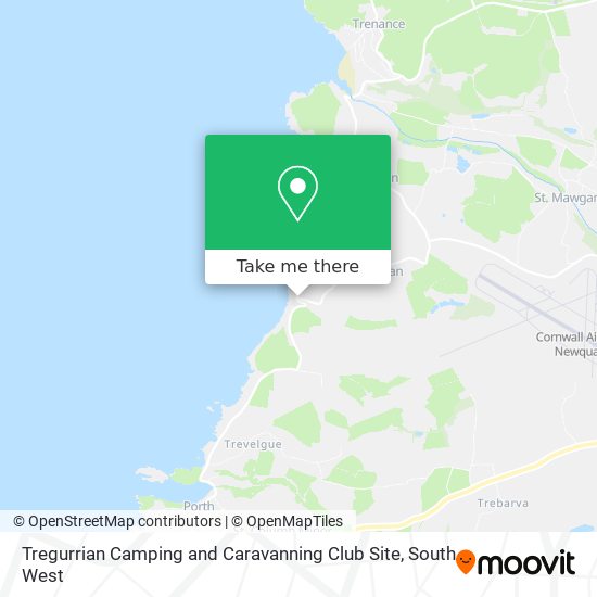 Tregurrian Camping and Caravanning Club Site map