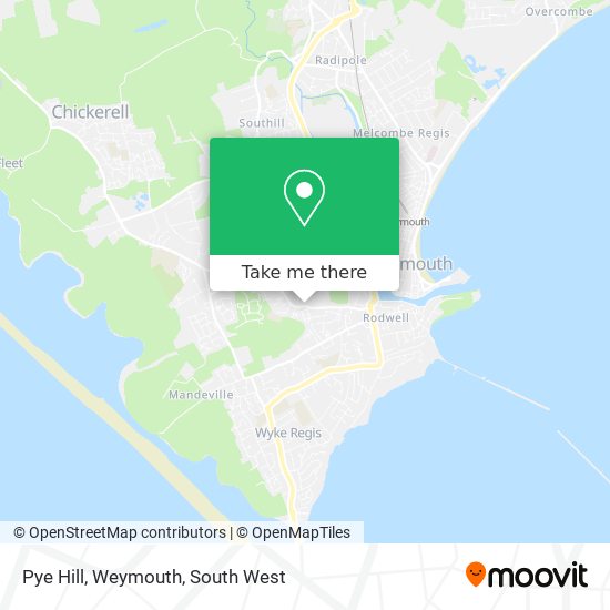 Pye Hill, Weymouth map