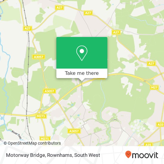 Motorway Bridge, Rownhams map