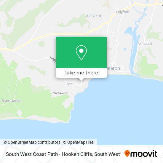 South West Coast Path - Hooken Cliffs map