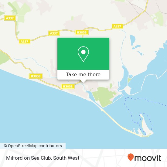 Milford on Sea Club map