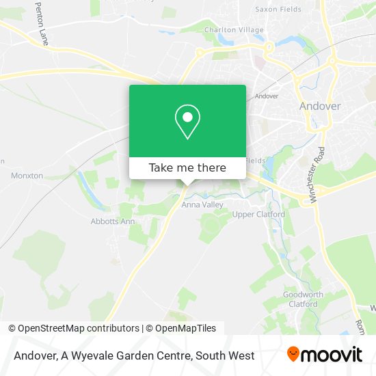 Andover, A Wyevale Garden Centre map