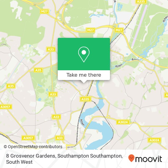 8 Grosvenor Gardens, Southampton Southampton map