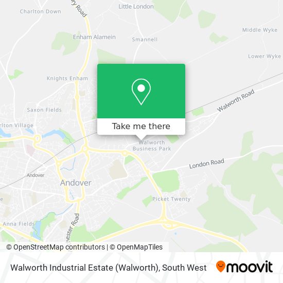 Walworth Industrial Estate map
