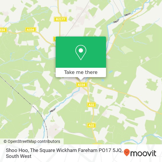 Shoo Hoo, The Square Wickham Fareham PO17 5JQ map