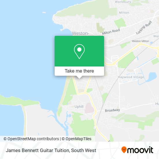 James Bennett Guitar Tuition map