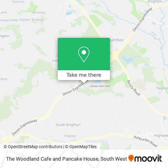 The Woodland Cafe and Pancake House map