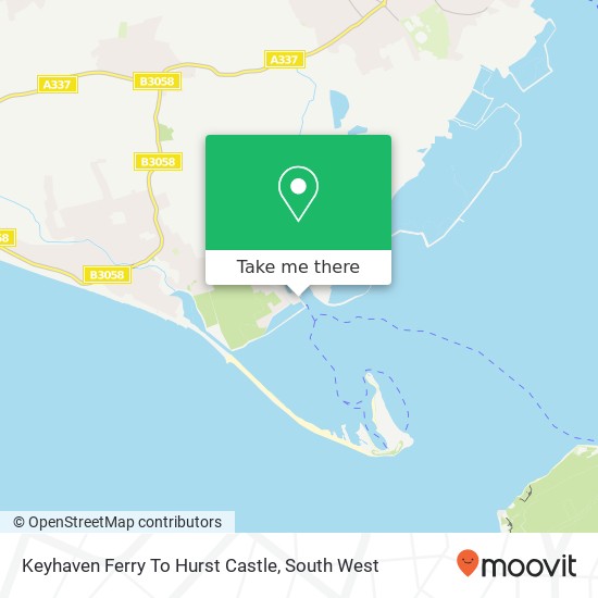 Keyhaven Ferry To Hurst Castle map