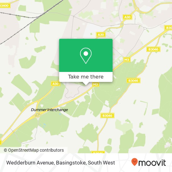 Wedderburn Avenue, Basingstoke map