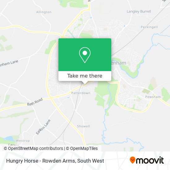 Hungry Horse - Rowden Arms map