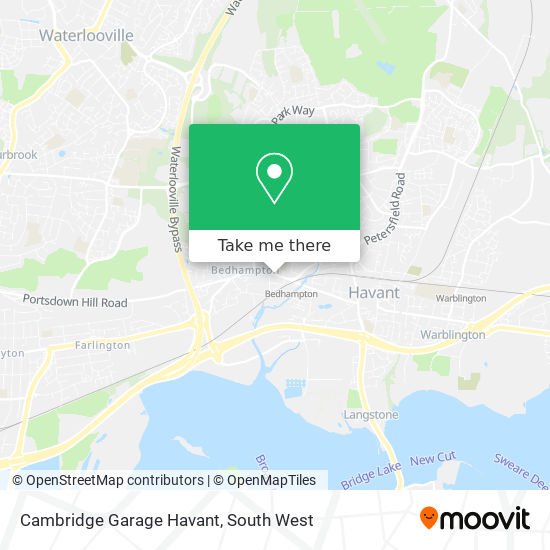 Cambridge Garage Havant map