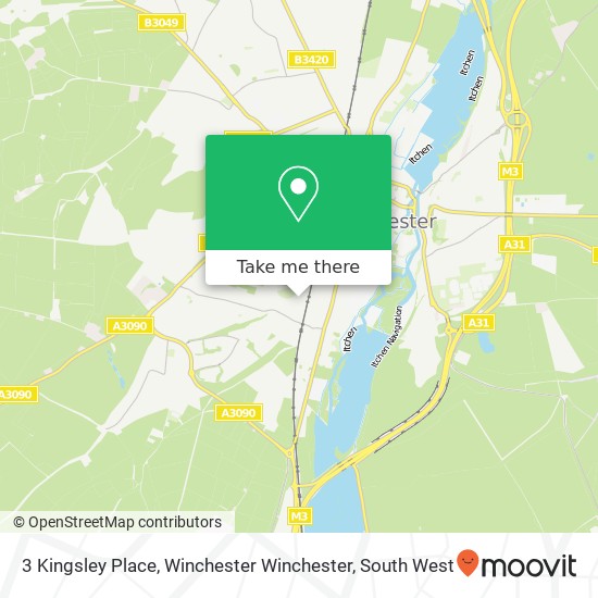 3 Kingsley Place, Winchester Winchester map