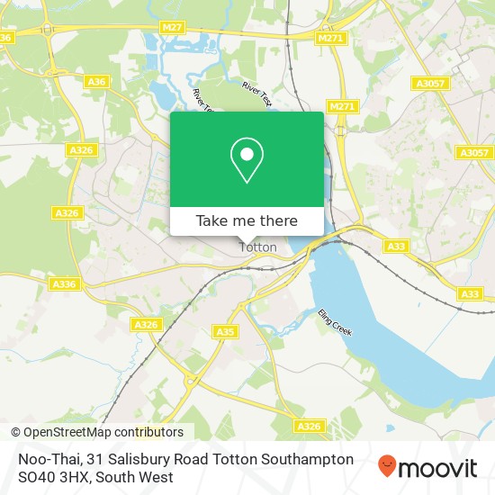 Noo-Thai, 31 Salisbury Road Totton Southampton SO40 3HX map