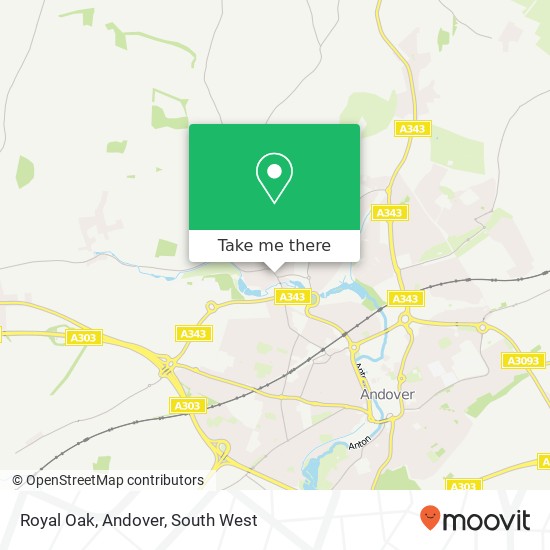 Royal Oak, Andover map