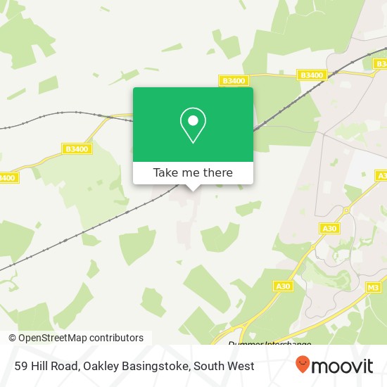59 Hill Road, Oakley Basingstoke map