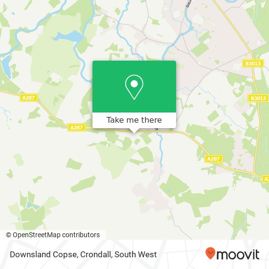 Downsland Copse, Crondall map