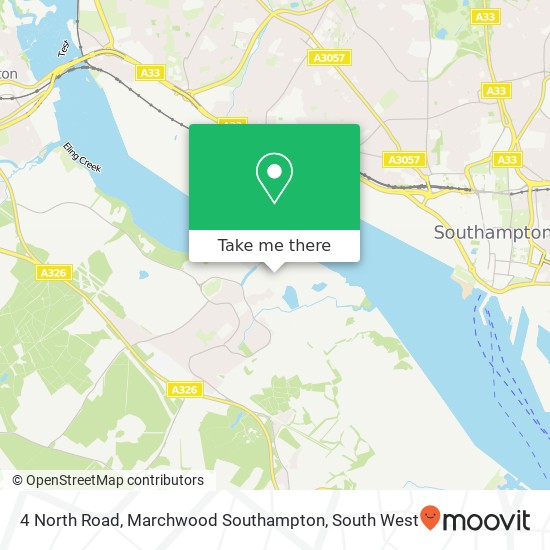 4 North Road, Marchwood Southampton map