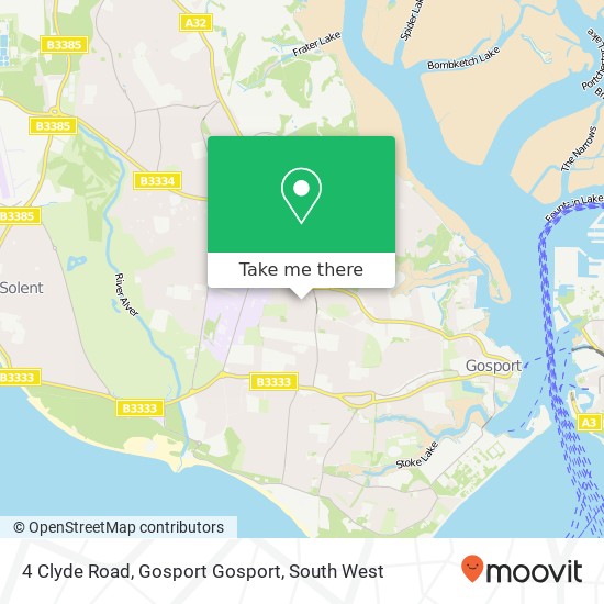 4 Clyde Road, Gosport Gosport map