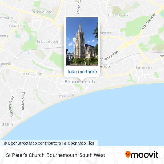 St Peter's Church, Bournemouth map