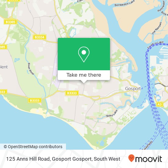 125 Anns Hill Road, Gosport Gosport map